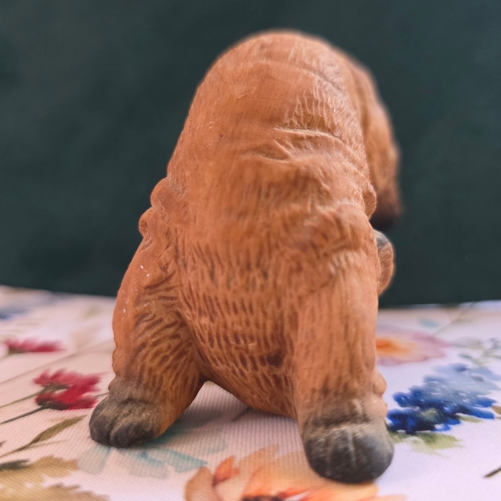 J.S.N.Y. Ceramic Dog Figurine Small Brown Fair Vintage Puppy Taiwan - Picture 2 of 7